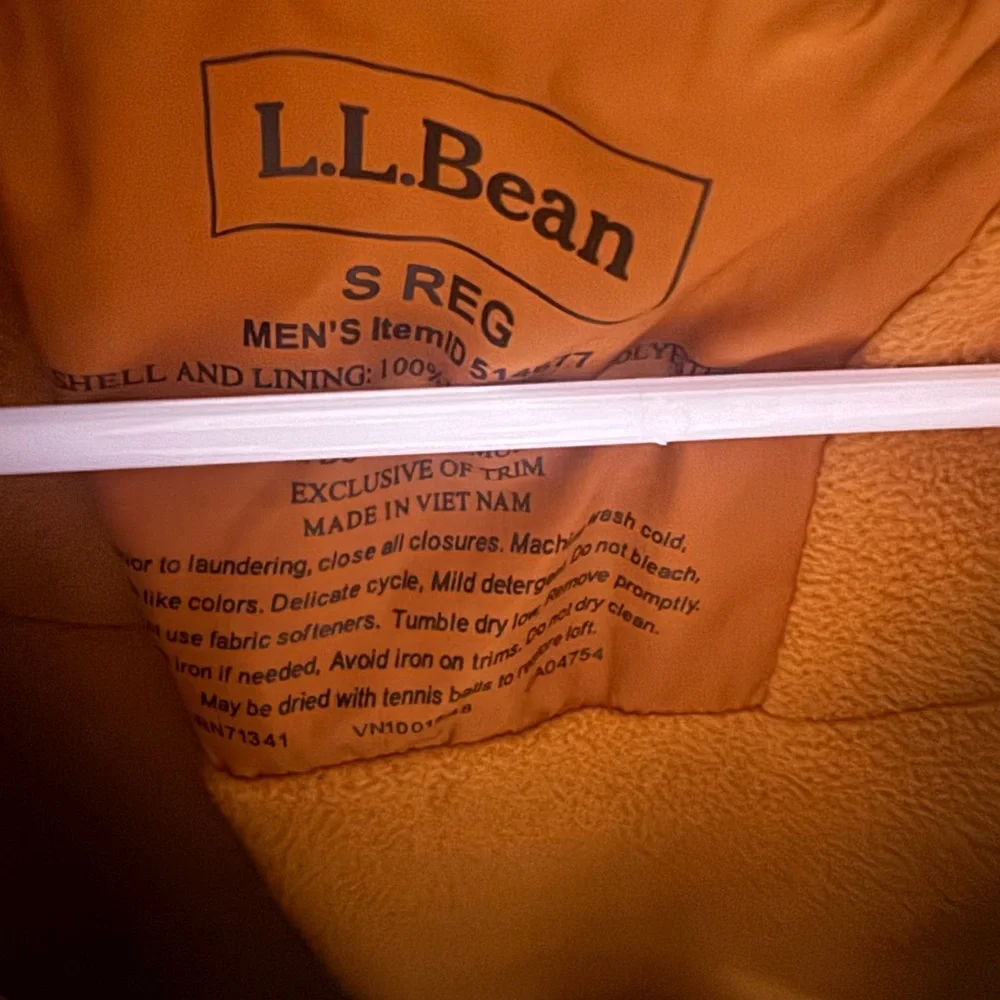 L.L. Bean Black and Yellow Puffer Jacket